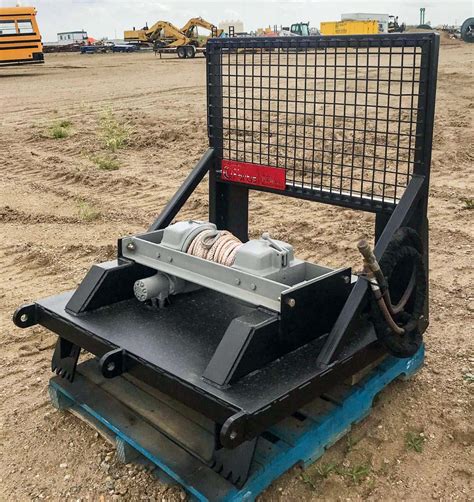 skid steer recovery unit|skid steer winch.